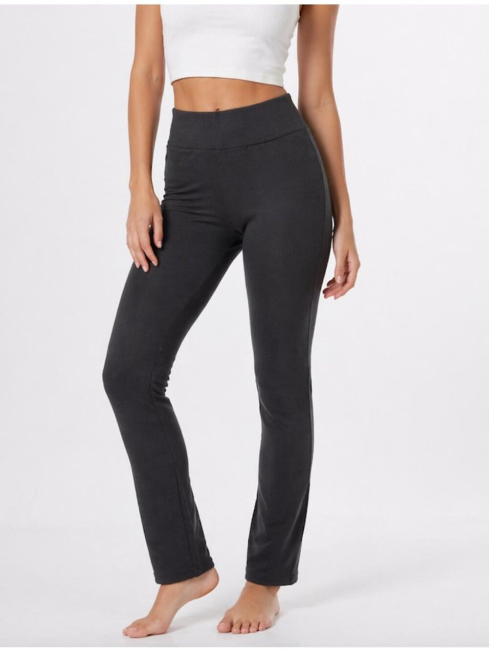 E&K OSFM Black Yoga Pants High Rise Stretch Athletic Leggings NWT